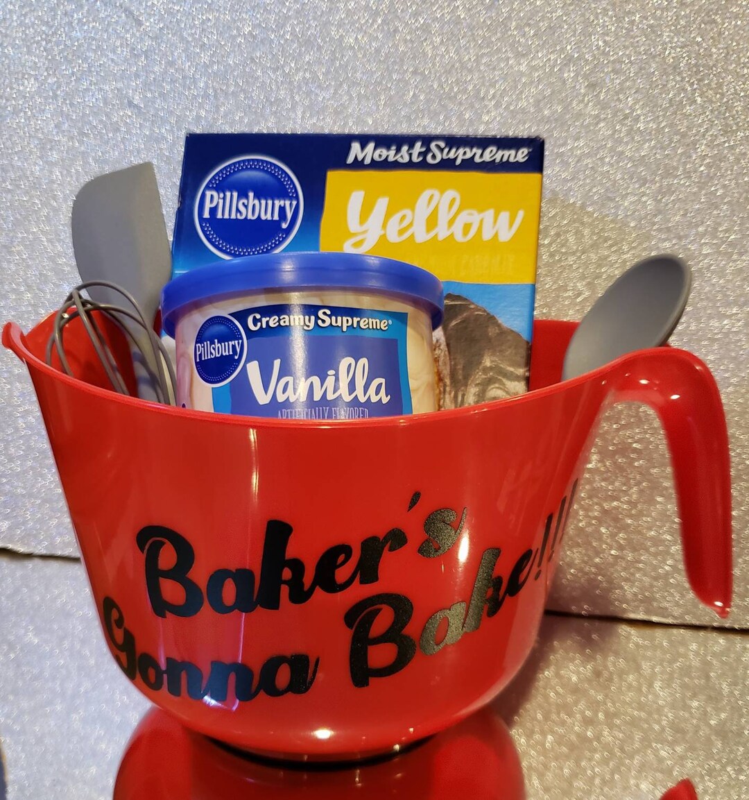 Personalized Mixing Bowl Gift Set With Saying Etsy