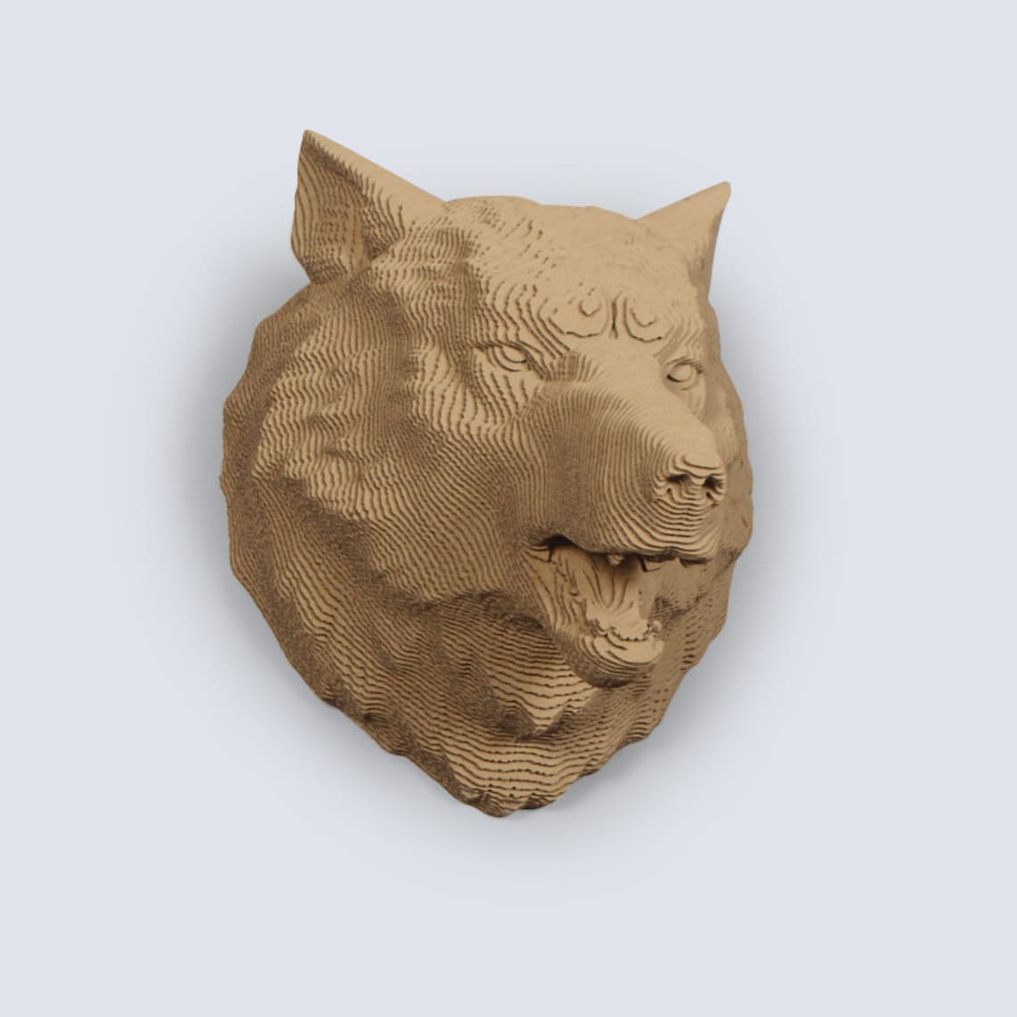 Wolf Head Trophy DIY Cardboard Sculpture DIY Papercraft 3D | Etsy