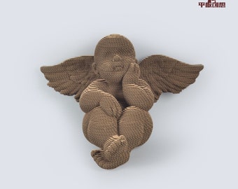 Angel Model - - DIY Cardboard   Sculpture, DIY Papercraft, 3D paper art，Home Decor, Corrugated board ,DIY Gift