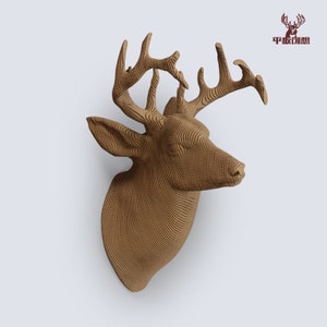 Trofeo de ciervo: escultura de cartón DIY, manualidades de papel DIY, arte de pared 3D, decoración del hogar, cartón corrugado, decoración de pared de animales, regalo DIY