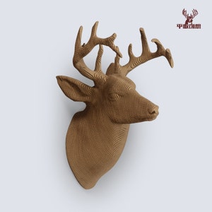 Deer Trophy    - DIY Cardboard Sculpture, DIY Papercraft, 3D Wall art，Home Decor, Corrugated board ,Animal Wall Decor,DIY Gift