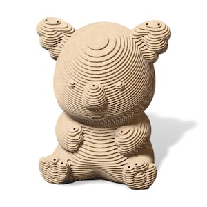 Kaola Cardboard Sculpture, DIY Pokemon 3D Papercraft kit, 3D paper art, Home Decor, Planche ondulée, Cadeau DIY
