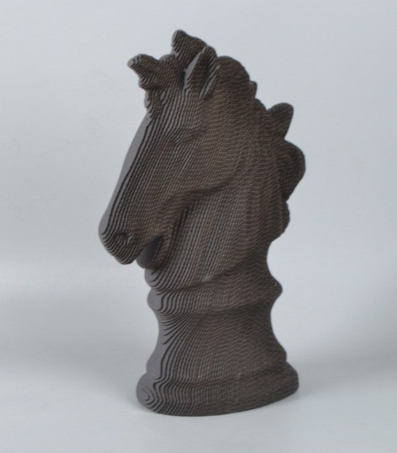 Horse Chess Diy Cardboard Sculpture Papercraft 3d Wall Horse Chess Diy Cardboard Sculpture Papercraft 3d Wall Art Home Decor Corrugated Board Animal Gift