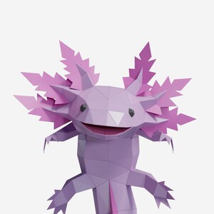 Axolotl 2 Paper Sculpture,pre-cut DIY Papercraft Kit,handmade Wild ...