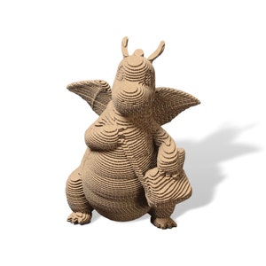 Dragonite Cardboard Sculpture, DIY Pokemon 3D Papercraft kit, 3D paper art，Home Decor, Corrugated board ,DIY Gift