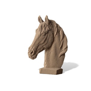 Escultura de cartón cabeza de caballo de tamaño pequeño, kit de papel DIY Dragon Ball 3D, arte de papel 3D, decoración del hogar, cartón corrugado, regalo diy