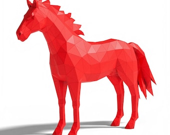 2026年 午年：8ポーズの馬のペーパークラフト（特注）