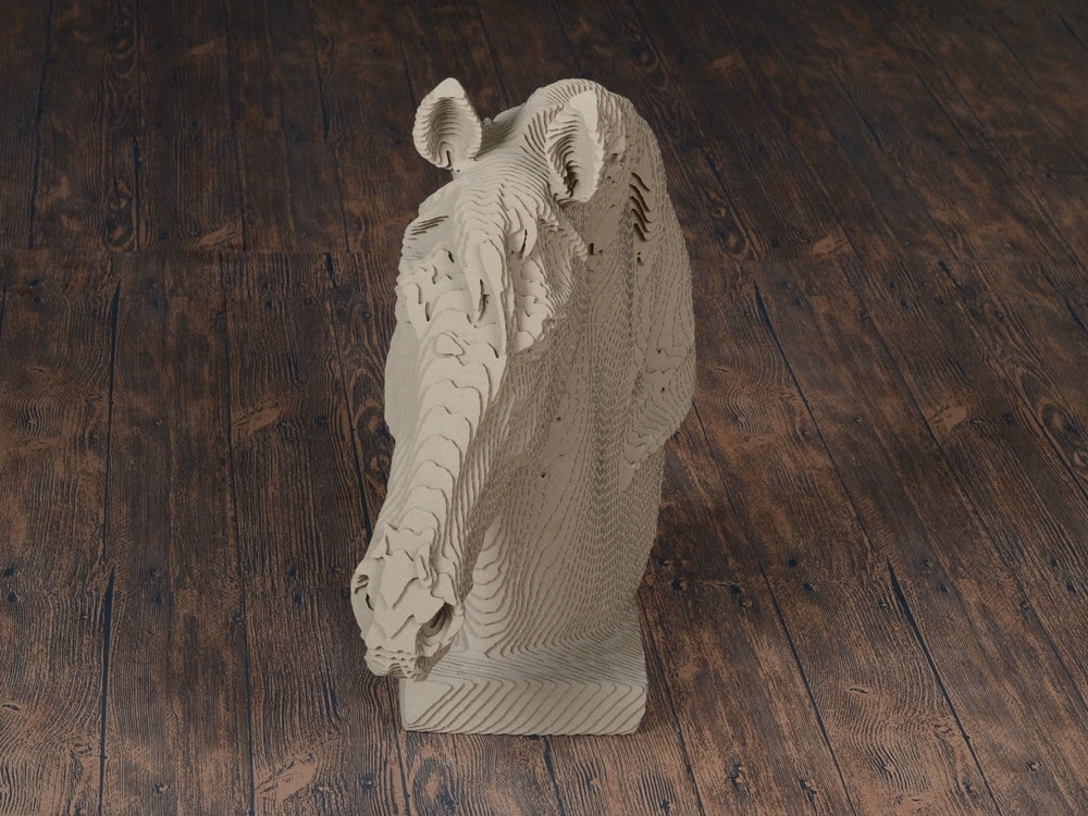 Horse Head DIY Cardboard Sculpture DIY Papercraft 3D Wall Etsy UK