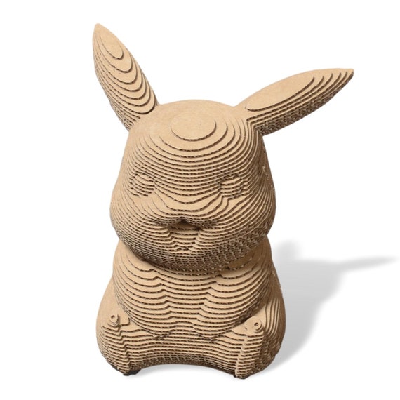 Pikachu Cardboard Sculpture, DIY Pokemon 3D Papercraft Kit, 3D Paper  Arthome Decor, Corrugated Board ,DIY Gift 
