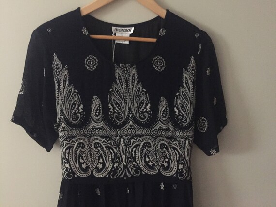 black paisley dress