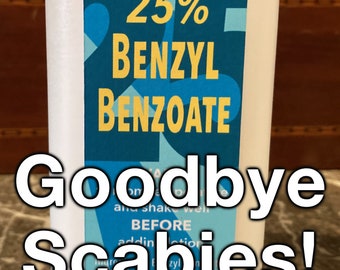 Benzil benzoato: produce 454 ml di lozione al 25% per la scabbia