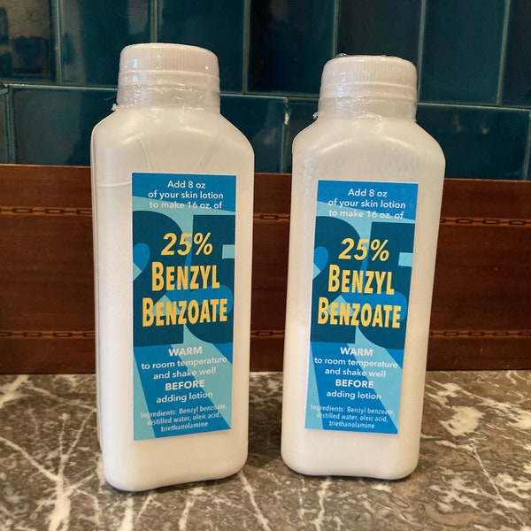 Benzyl Benzoate — Makes 16 oz (454 mL) of 25% lotion for scabies