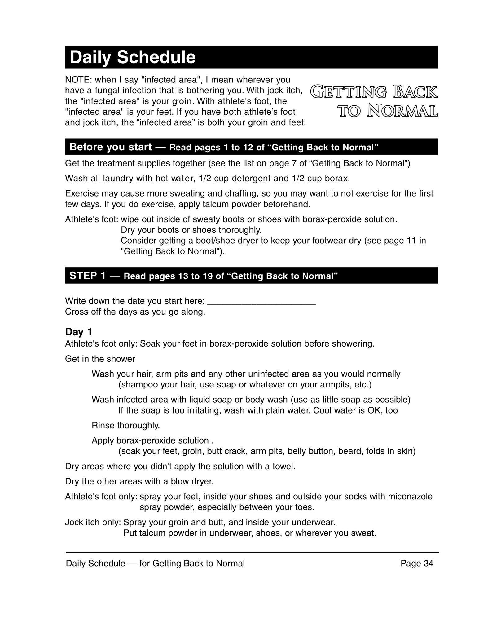 Curing Jock Itch and Athletes Foot Getting Back to Normal Etsy