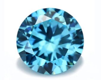 CZ 10mm Set of 12 Pendants and Links Stainless Steel and Cubic Zirconia Sapphire Blue and Aquamarine