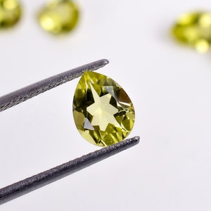 Echte natürliche Zitrone Topas AAA Birne facettierte erhitzte lose Edelsteine für Schmuckzubehör, November Geburtsstein (5 x 3 mm - 18 x 13 mm)