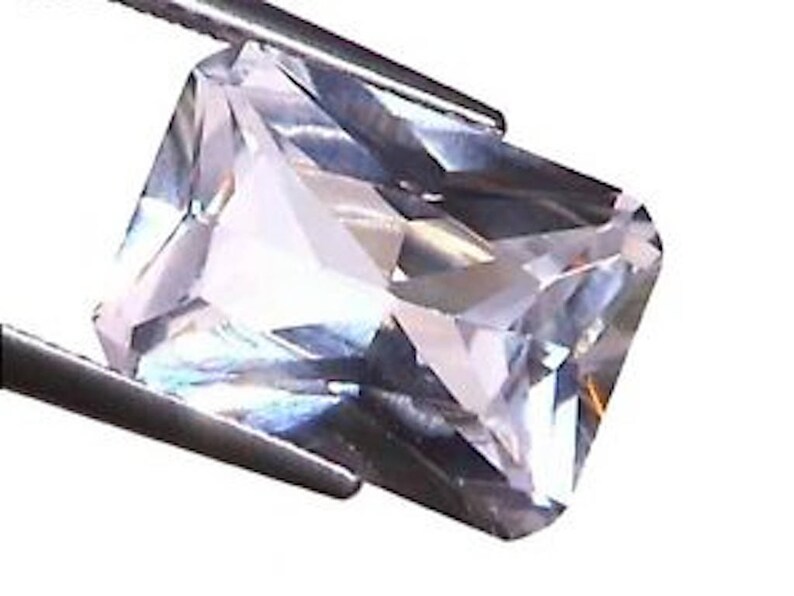 Synthetic Lab Created White Sapphire Corundum Octagon Radiant Etsy