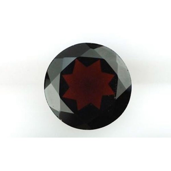 Natural Genuine Dark Red Garnet Round Faceted AAA Quality Loose Stones, Luxury Jewelry Making Stones, January Birthstone (1mm - 10mm)