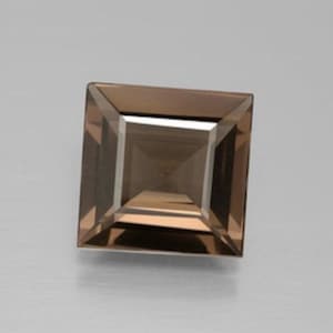 Natural Genuine Smoky Quartz Square Step-Cut Faceted Loose Stones for Jewelry Making, June Birthstone, Semi-Precious Stones(3x3mm - 10x10mm)