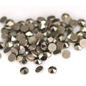 Cabochão redondo de marcassita suíça natural - pacotes a granel de 100 pedras soltas (0,9 mm - 2,0 mm) pedras de alta qualidade para fabricação de joias