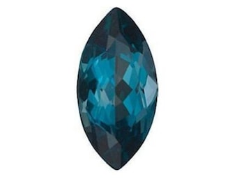 London Blue Topaz Loose Marquise Faceted, Topaz Gemstones for Jewelry Making, Genuine Topaz Jewelry, Topaz Pendant Necklace (4x2mm - 18x9mm)