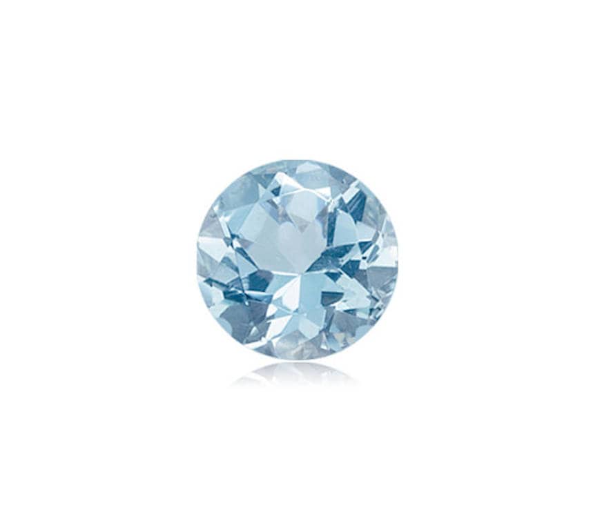 Natural Genuine Aquamarine Round Faceted AA Loose Stones for