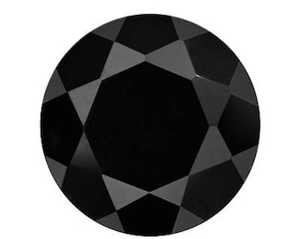 Genuine Natural Black Spinel Round Faceted Loose Gemstones, August Birthstone (1mm - 10mm)