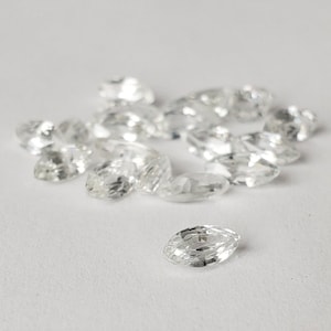 Natural White Zircon AAA Marquise Faceted Loose Stones for Luxury Jewelry Making, Semi-Precious Stone, December Birthstone (4x2mm - 5x2.5mm)