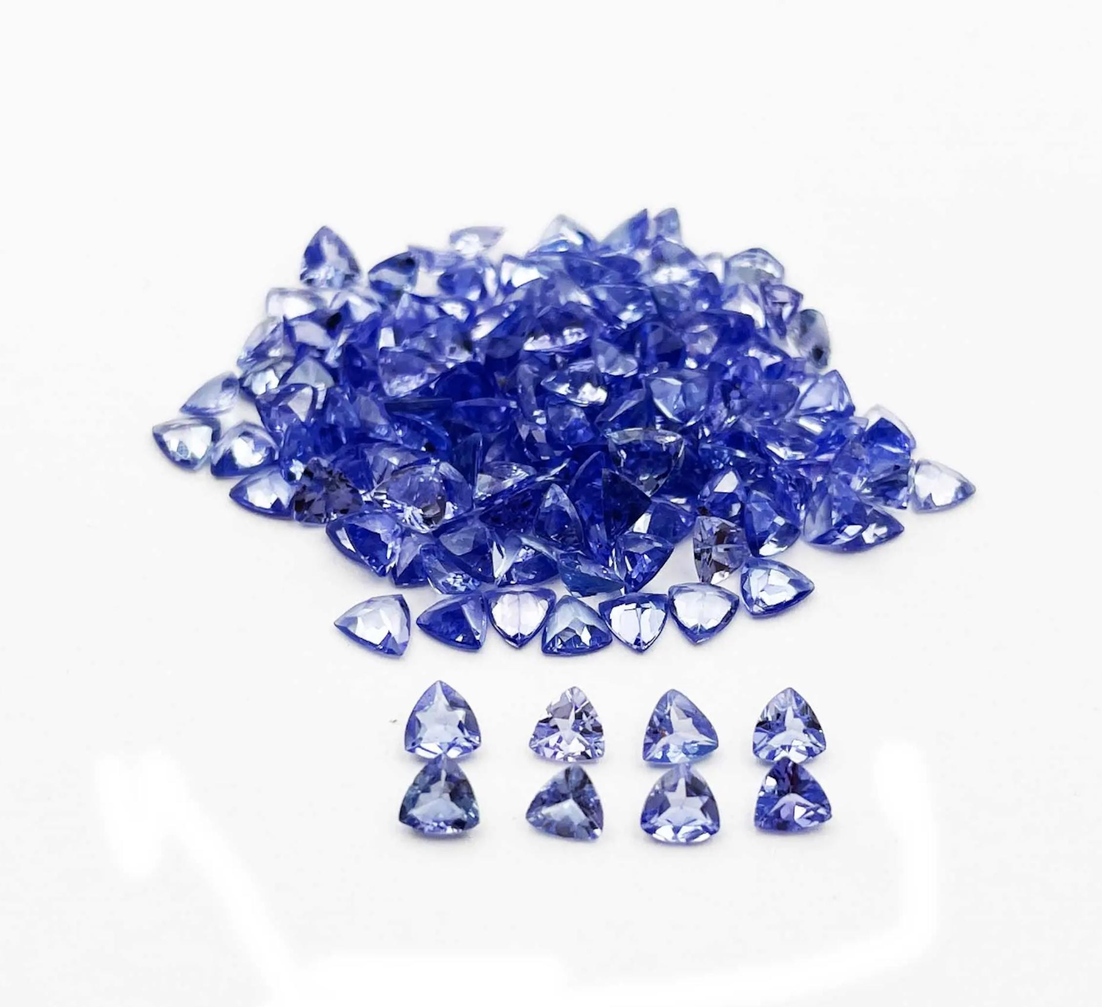 Pierre Tanzanite Violette Trillion – Certifiée GIR, Naturelle, Taille Excellente – 11x10x6 Mm – Neuf Sans Emballage