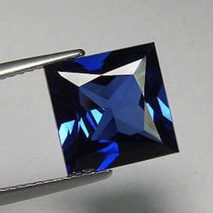 Nano Crystal Blue Color Square Princess Faceted AAA Loose Gemstones, Heat Resistant, Luxury Jewelry Makings (2x2mm - 15x15mm)
