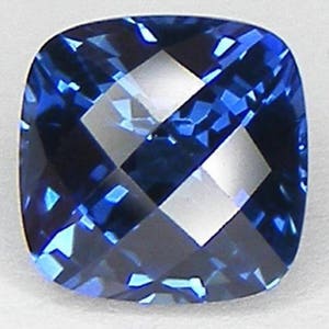 Nano Crystal Blue Color Cushion Checkerboard Faceted AAA Loose Gemstones, Heat Resistant, Luxury Jewelry Makings (4x4mm - 15x15mm)