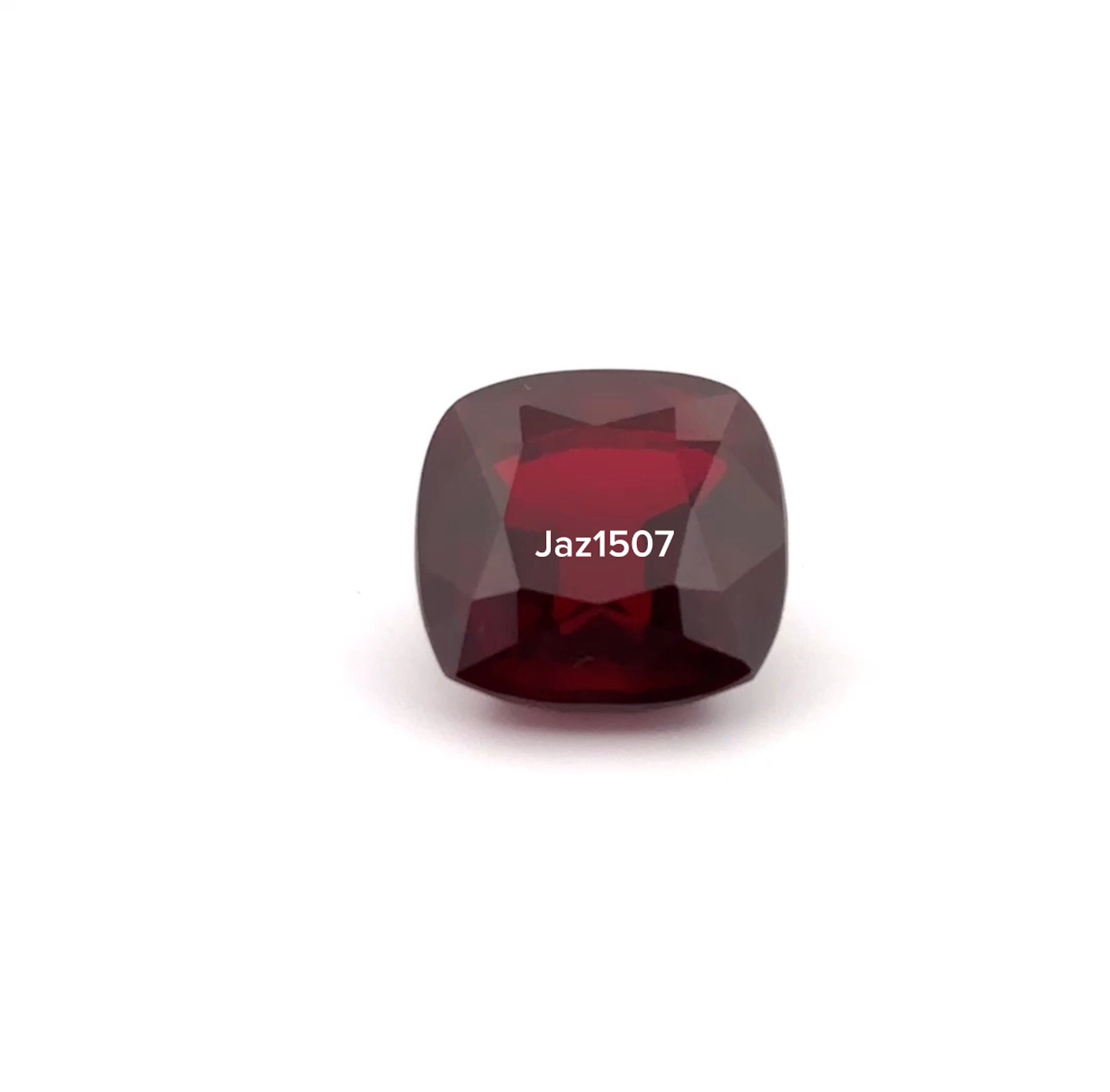 Lab Created Blood Red Ruby Corundum, Loose Cushion Faceted Lab Created Blood Red Ruby Corundum, Loose Cushion Faceted
