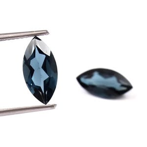 London Blauer Topas Lose Marquise Facettiert, Topas Edelsteine für die Schmuckherstellung, echter Topas Schmuck, Topas Anhänger Halskette (4 x 2 mm - 14 x 7 mm)