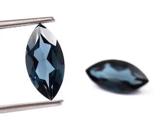 Natural Genuine London Blue Topaz Marquise Faceted Loose Gemstones, November Birthstone (4x2mm - 12x6mm)