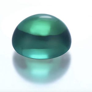 Loose Oval Cabochon Green Hydrothermal Emerald Gemstone, Lab-Created Emerald Gemstones for Jewelry Makings, May Birthstone (5x4mm - 14x10mm)
