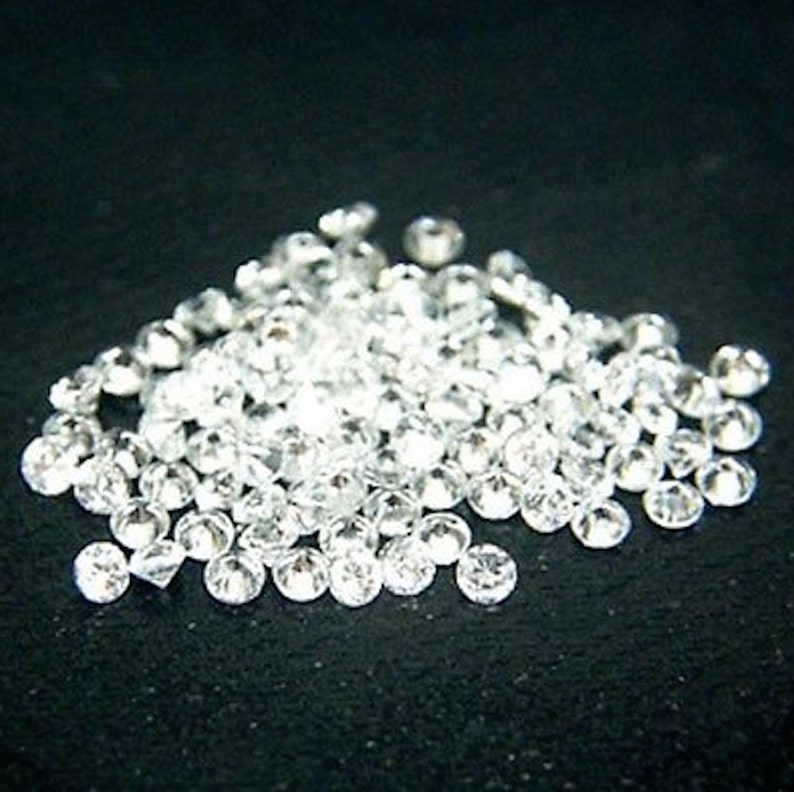 Cubic Zirconia Round Crystal Clear White AA CZ Loose Stones Etsy