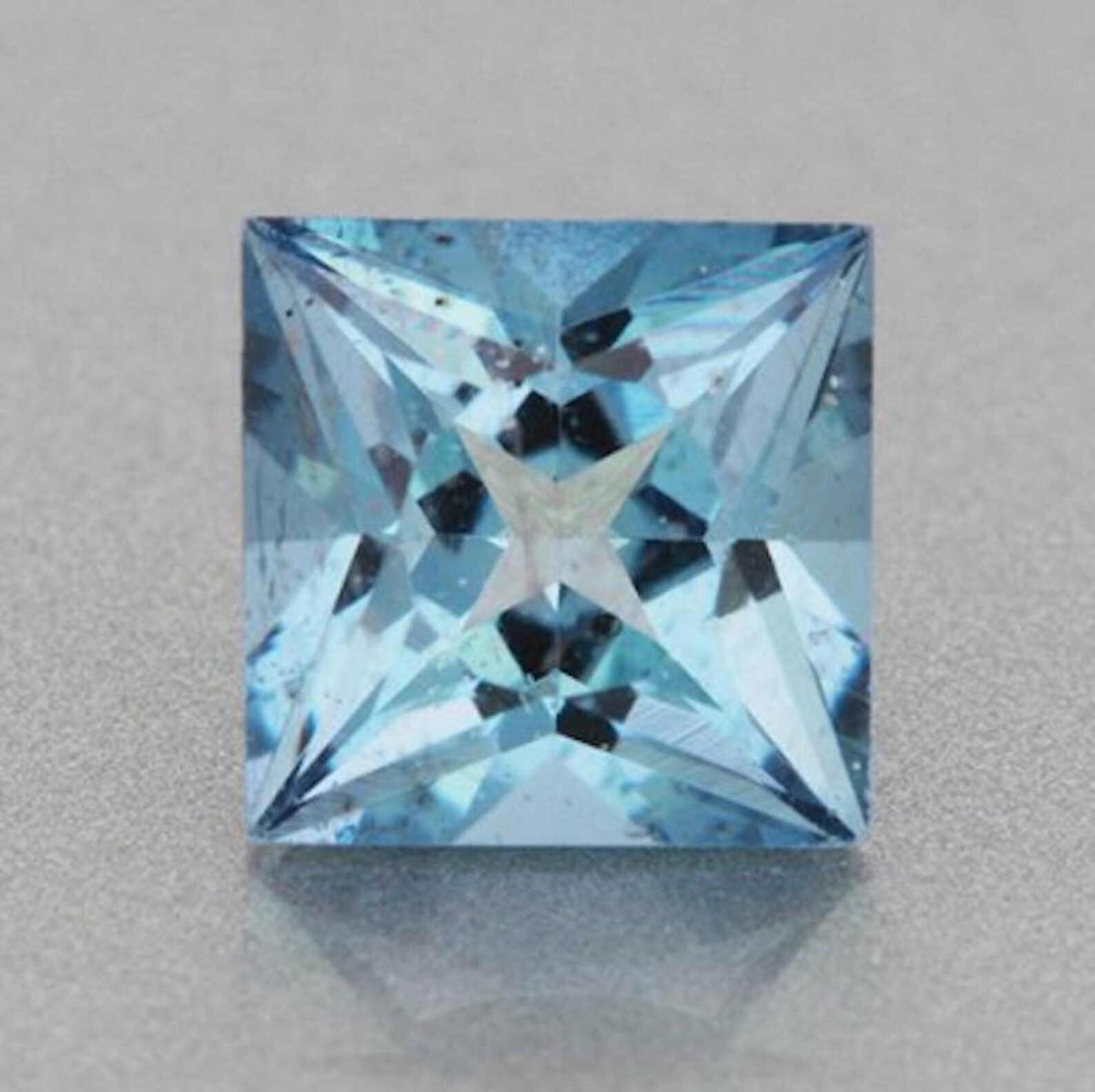 Lab Created Aquamarine Spinel AAA Princess Faceted Loose Etsy
