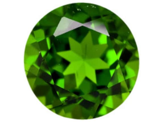 Natural Genuine Chrome Diopside Round Faceted Loose Stones for Jewelry Makings 1mm 6mm