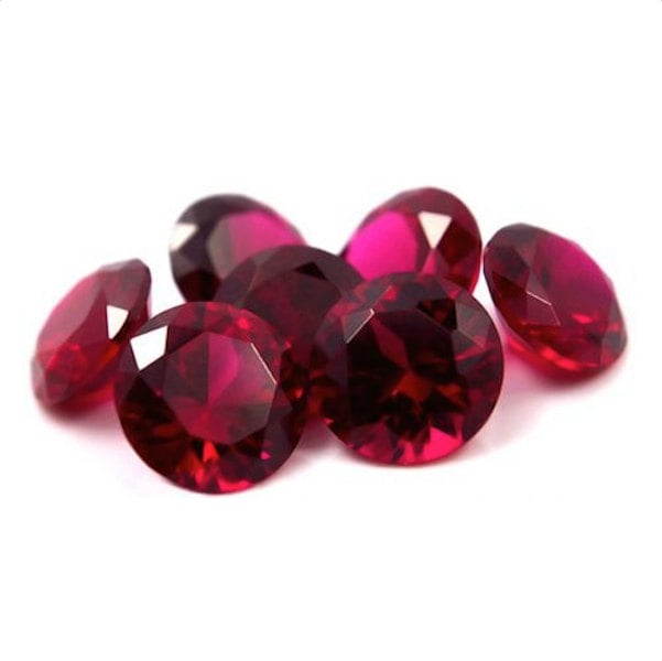 Corundum Flat Pear Briolette Beads 7x18mm 12ctw #64786 2 Lab Synthetic Ruby 