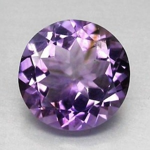 Natural Genuine Brazilian Amethyst Purple Round Faceted AAA Loose Gemstones for Luxury Jewelry Makings, February Birthstone (1mm - 10mm)