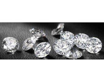 thumbnail image 2 of AAAAA Grade 8mm White Cubic Zirconia Round Cut – Lot Of 6 Loose Stones, Lab Created, VS Clarity, Eye Clean 2 of 5