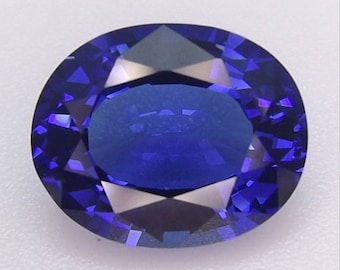 Nano Crystal Blue Color Oval Faceted Loose Gemstones, Heat Resistant (4x3mm - 18x13mm)