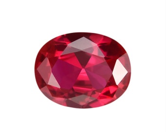 Lab Rubin Corundum Oval Facettierte Edelsteine, Juli Geburtsstein (4 x 3 mm - 18 x 13 mm)