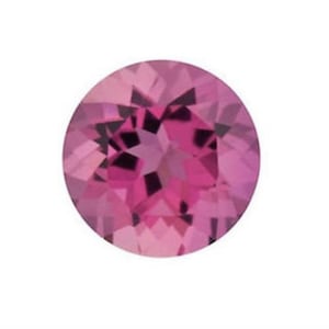 Natural Genuine Pink Tourmaline AAA Round Faceted Loose Gemstones for Jewelry Makings, October Birthstone, Semi-Precious Stones (1mm - 6mm)