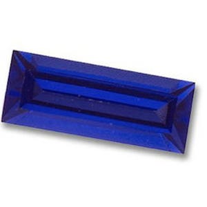 Nano Crystal Blue Color Baguette Faceted AAA Loose Gemstones for Jewelry Makings, Heat Resistant (4x2mm - 18x13mm)