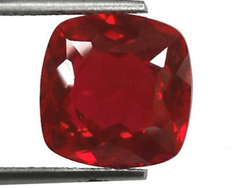 Labor erstellt Taubenblut Rubin Korund Kissen facettierte Edelsteine, Juli Geburtsstein (3 x 3 mm-15 x 15 mm)