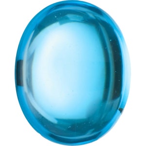 Loose Swiss Blue Topaz Stones, Oval Cabochon Natural Topaz Gemstones, Topaz Jewelry, December Birthstone, Jewelry Makings (6x4mm - 11x9mm)