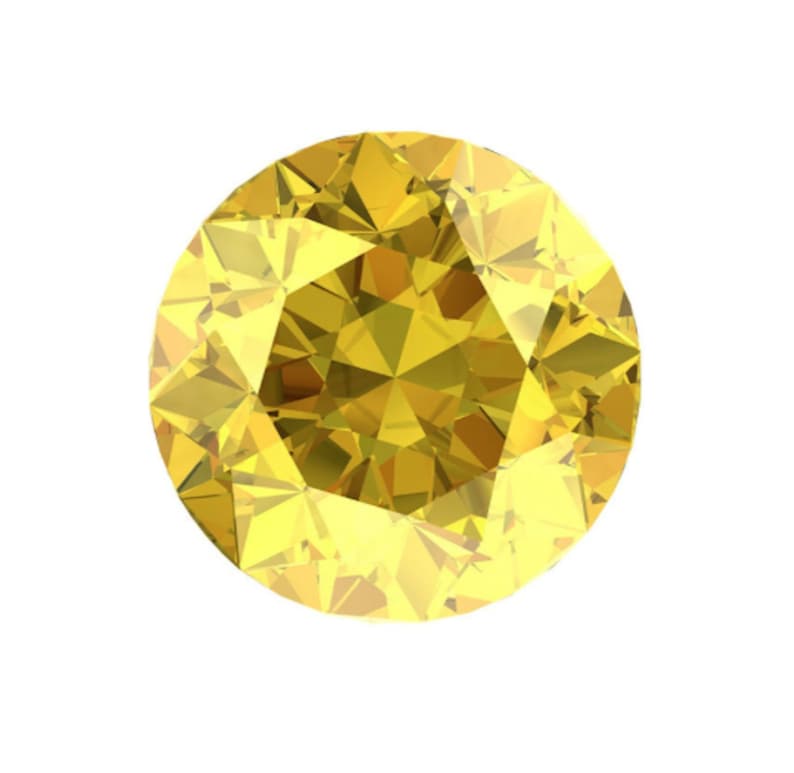 Lab Created Yellow Sapphire Corundum AAA Round Faceted Loose Etsy