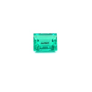 Loose Baguette Faceted Light Green Hydrothermal Colombian Emerald Stone, Lab-Created Emerald, Jewelry Making, May Birthstone (4x2mm-14x10mm)