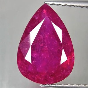 Genuine Natural Ruby Pear Faceted Loose Precious Gemstones, July Birthstone (4x3mm - 7x5mm)