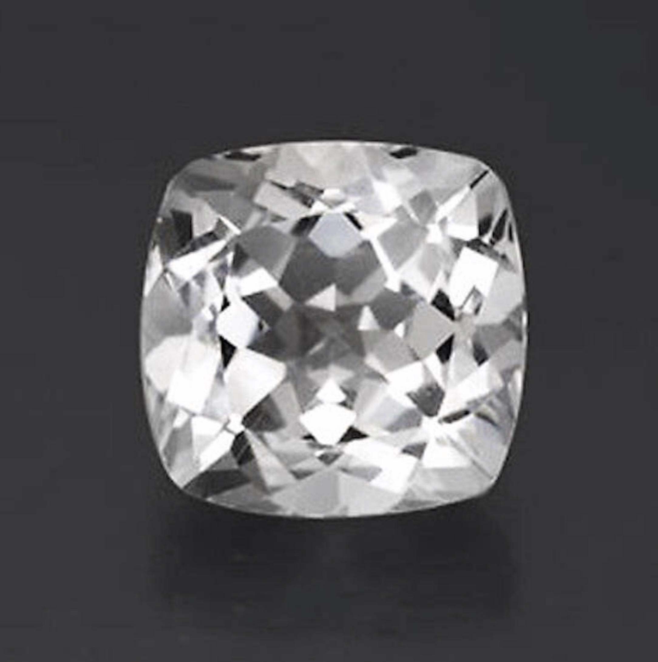 Genuine Natural Bright White Topaz AAA Cushion Faceted Loose